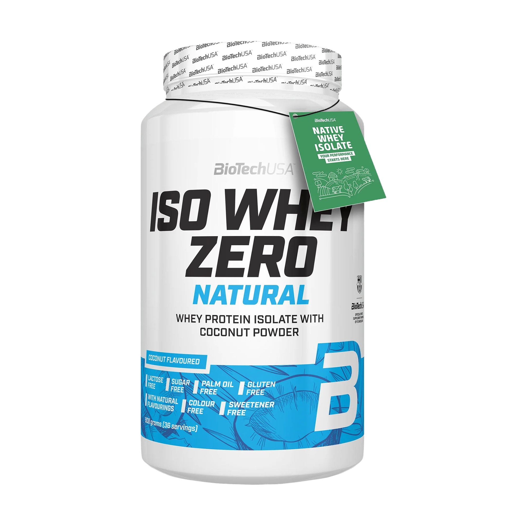 Протеїн BioTechUSA Iso Whey Zero Natural Кокос, в порошку, 908 г